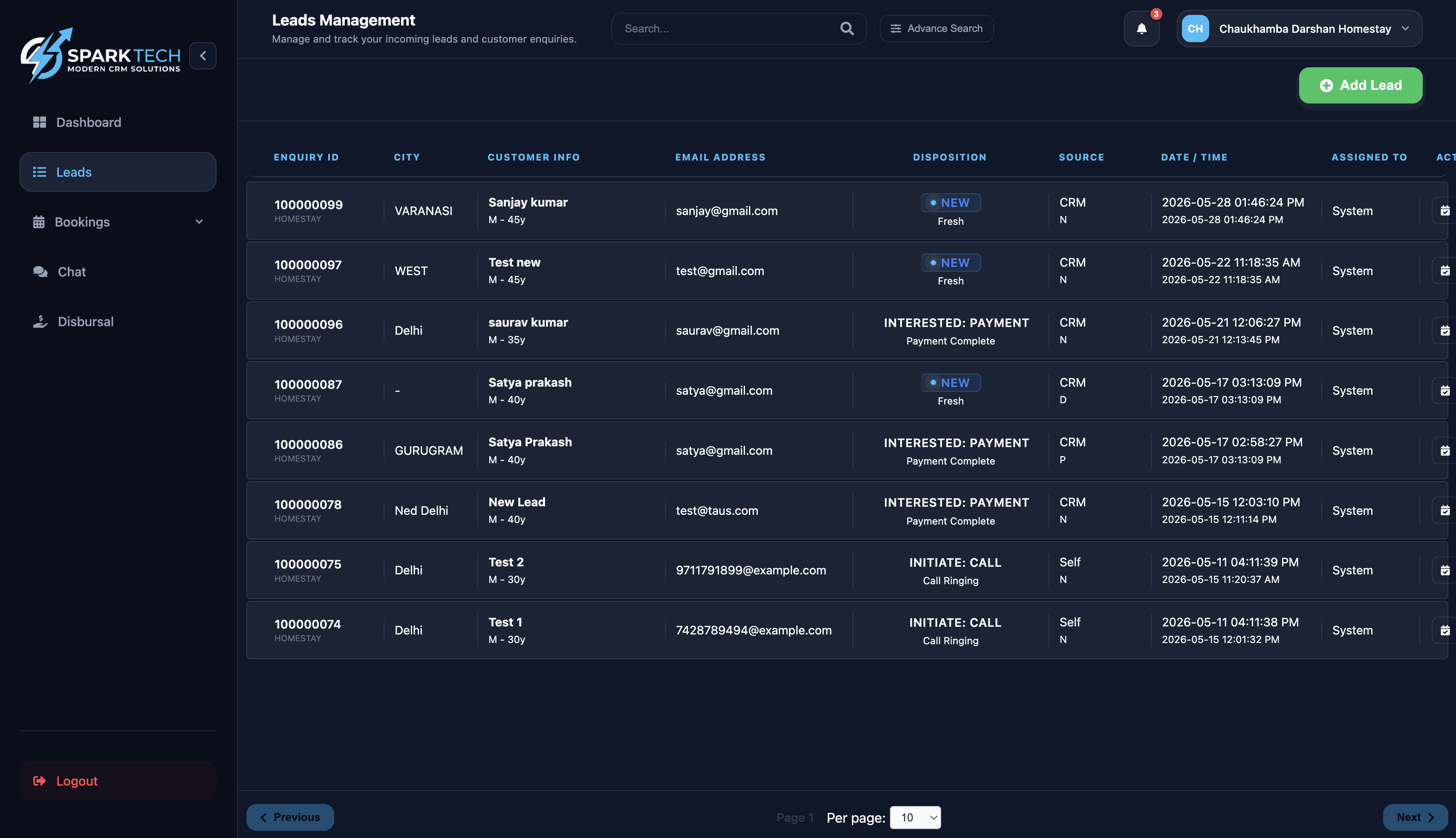 Lead Ingestion Dashboard